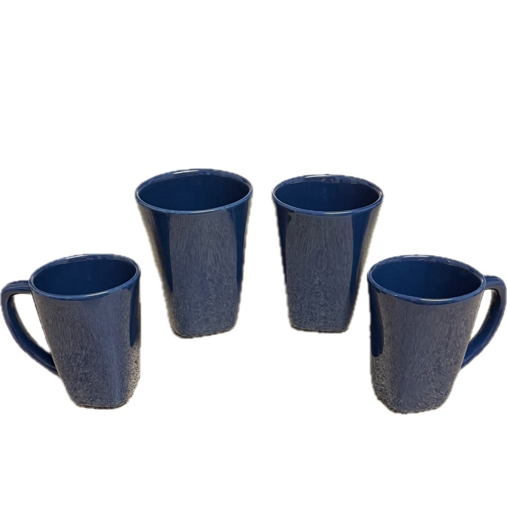 Gibson Set Of Four Royal Blue Mugs - Dishwasher, Microwave And Oven Safe NWOB